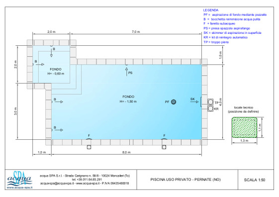 piscina interrata isoblok, forma caraibi, fondo piano, con idromassaggio ed area relax, progetto e realizzazione Acqua SPA®